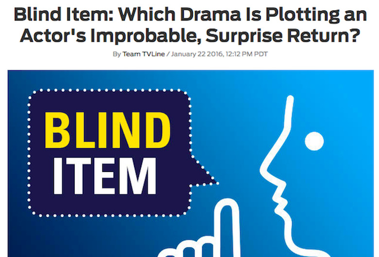 Blind Items Revealed