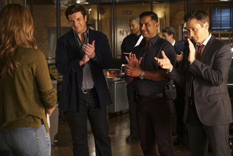 STANA KATIC, NATHAN FILLION, JON HUERTAS, SEAMUS DEVER