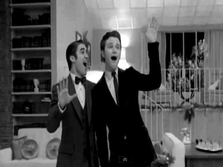 glee klaine let it snow