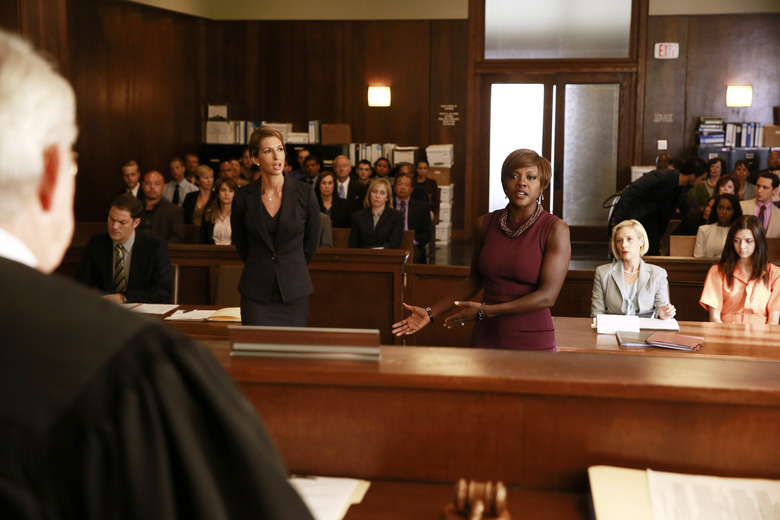 FOREGROUND: ALYSIA REINER, VIOLA DAVIS, LIZA WEIL, KATIE FINDLAY