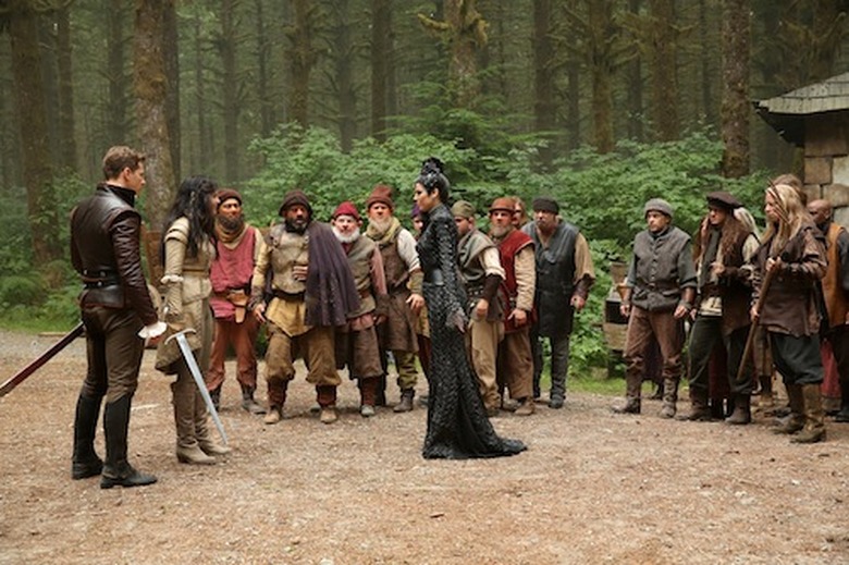 JOSH DALLAS, GINNIFER GOODWIN, MIG MACARIO, LEE ARENBERG, DAVID-PAUL GROVE, MICHAEL COLEMAN, JEFFREY KAISER (OBSCURED), LANA PARRILLA, GABE KHOUTH (OBSCURED), FAUSTINO DI BAUDA