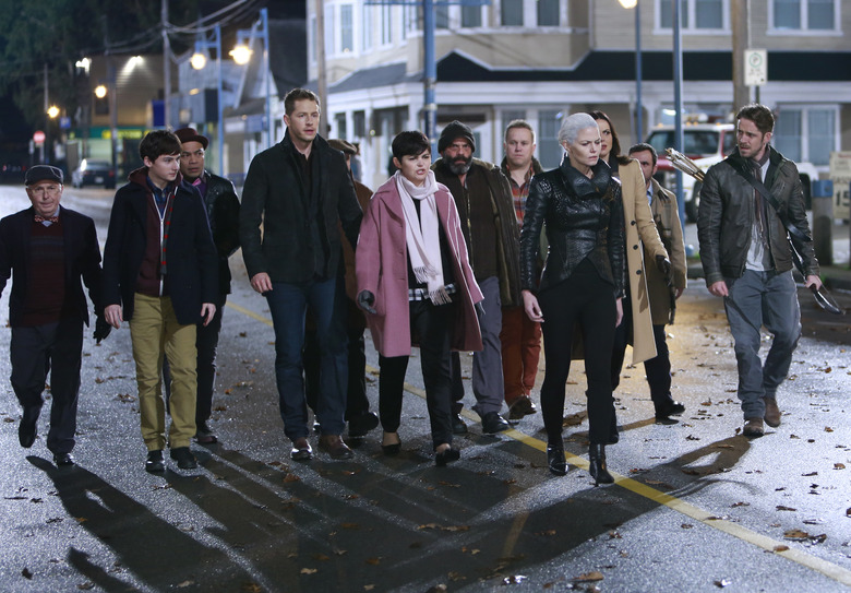 DAVID-PAUL GROVE, JARED GILMORE, MIG MACARIO, JOSH DALLAS, GINNIFER GOODWIN, LEE ARENBERG, MICHAEL COLEMAN, JENNIFER MORRISON, LANA PARRILLA (OBSCURED), SEAN MAGUIRE