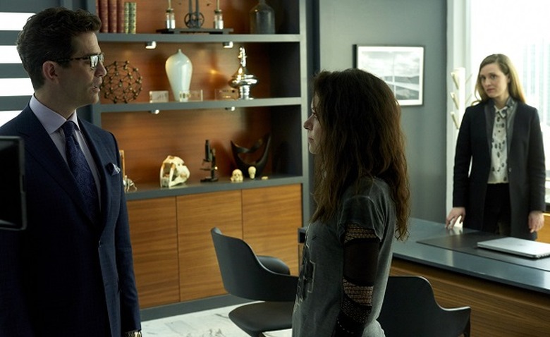 Ferdinand (JAMES FRAIN), Sarah (TATIANA MASLANY), and Delphine (EVELYNE BROCHU)