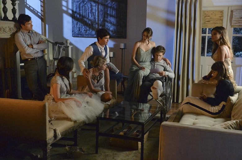 IAN HARDING. LUCY HALE, ASHLEY BENSON, TYLER BLACKBURN, TROIAN BELLISARIO, KEEGAN ALLEN, LINDSEY SHAW, SHAY MITCHELL