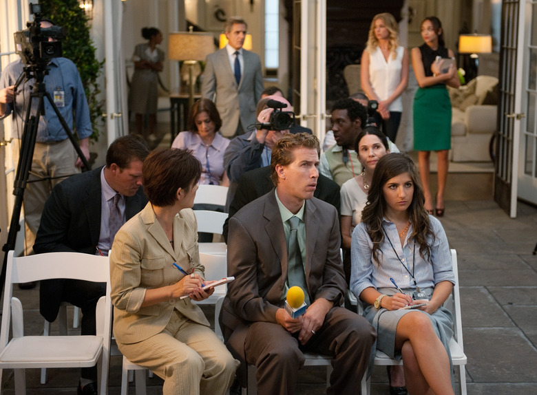 BACKGROUND: HENRY CZERNY, EMILY VANCAMP, ASHLEY MADEKWE; TIERNEY BRICKER (RIGHT)