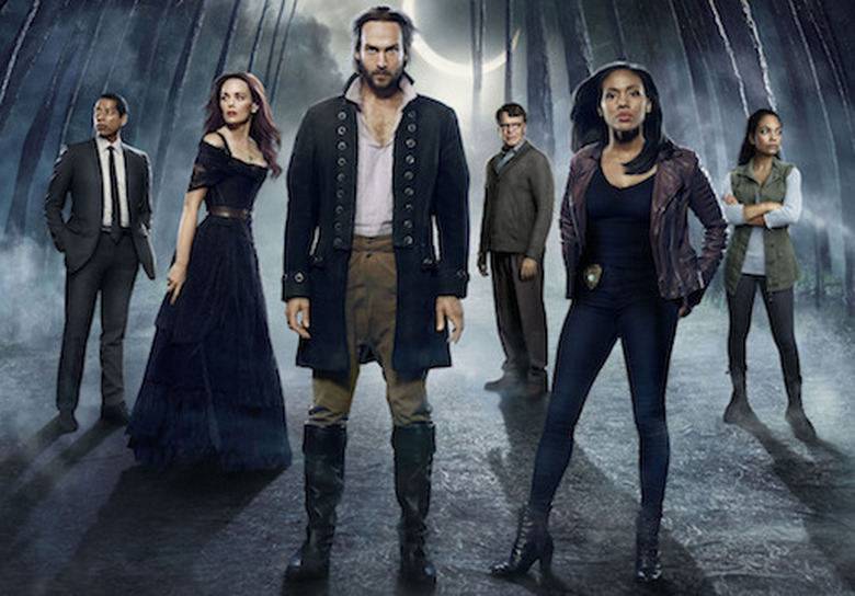 Cast L-R: Orlando Jones, Katia Winter, Tom Mison, John Noble, Nicole Beharie and Lyndie Greenwood