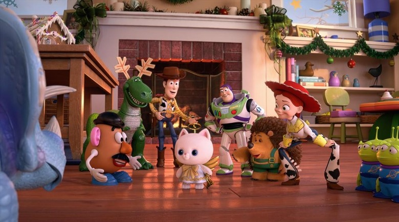 TRIXIE, MR. POTATO HEAD, REX, WOODY, ANGEL KITTY, BUZZ LIGHTYEAR, MR. PRICKLEPANTS, JESSIE, THE ALIENS
