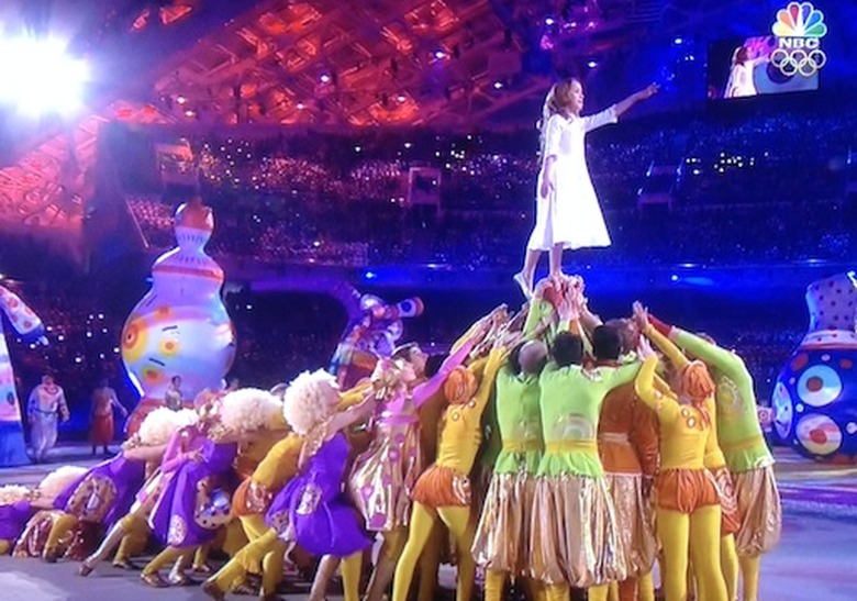 sochi opening colorful girl
