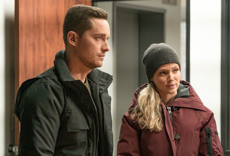 Jesse Lee Soffer with Tracy Spiridakos in Chicago P.D.
