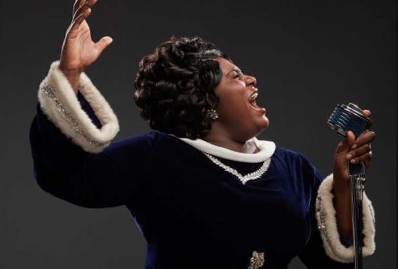 Mahalia in the blue dress
