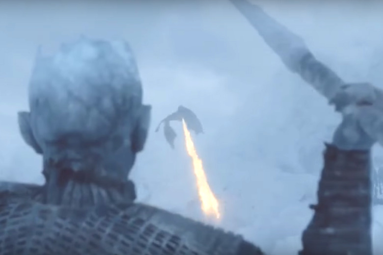 Game of Thrones Dragon White Walekr Viserion Dies Dead Season 7 Episode 6