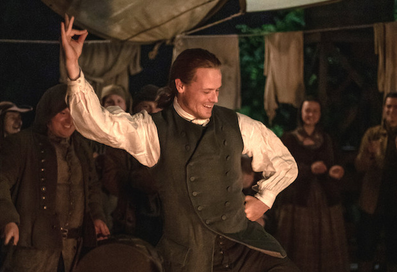 Oultnader Jamie Dancing Season 5 Episode 5 Sam Heughan Interview