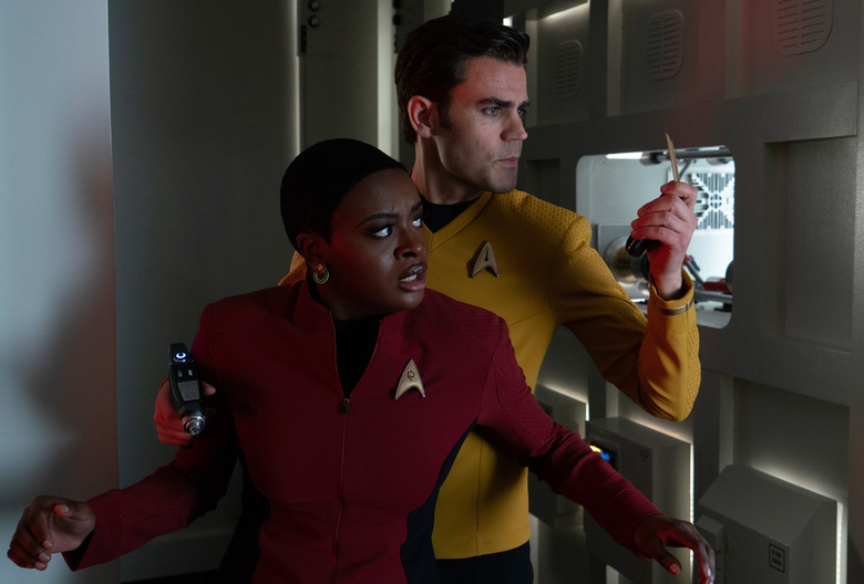 Celia Rose Gooding and Paul Wesley in Star Trek: Strange New Worlds