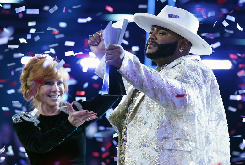 THE VOICE -- “Live Finale Part 2” Episode 2517B -- Pictured: (l-r) Reba McEntire, Asher HaVon -- (Photo by: Tyler Golden/NBC)