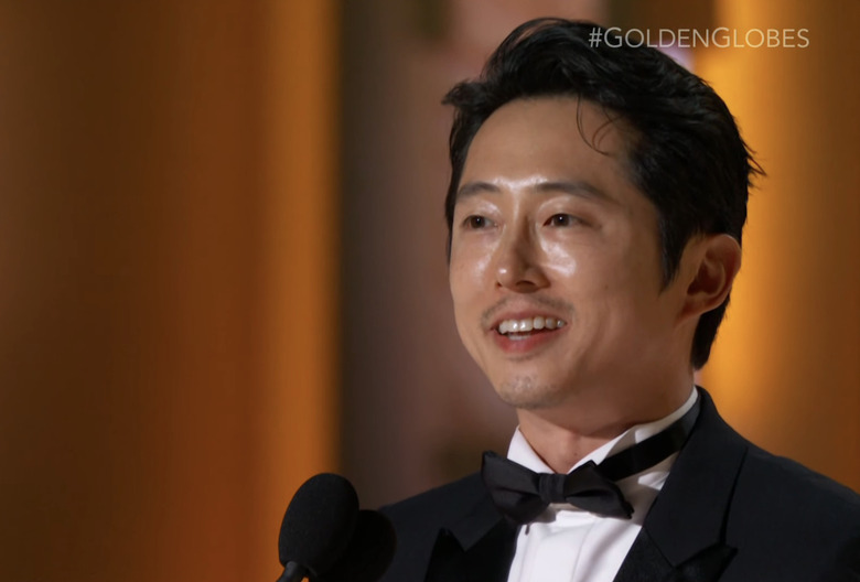 Golden Globes 2024 Steven Yeun Speech Frozen
