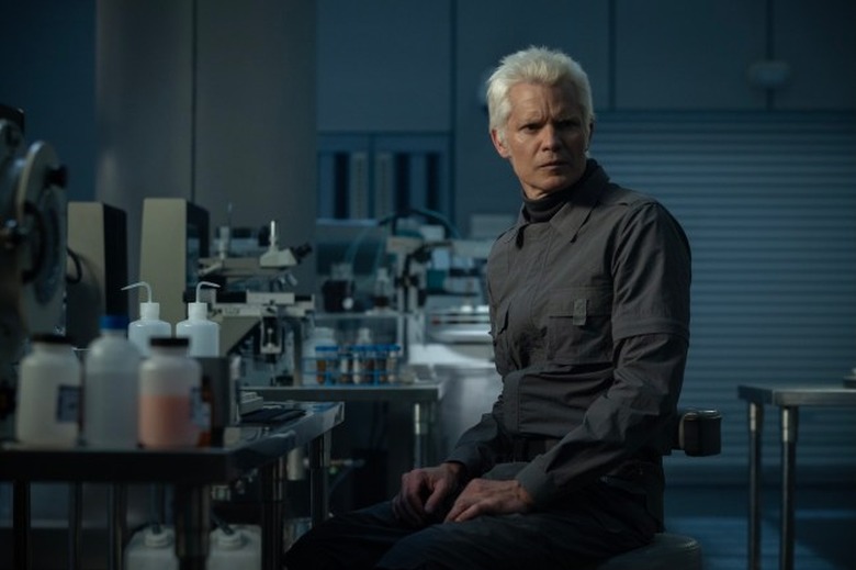 FX's Alien: Earth -- Pictured: Timothy Olyphant as Kirsh. CR: Patrick Brown/FX