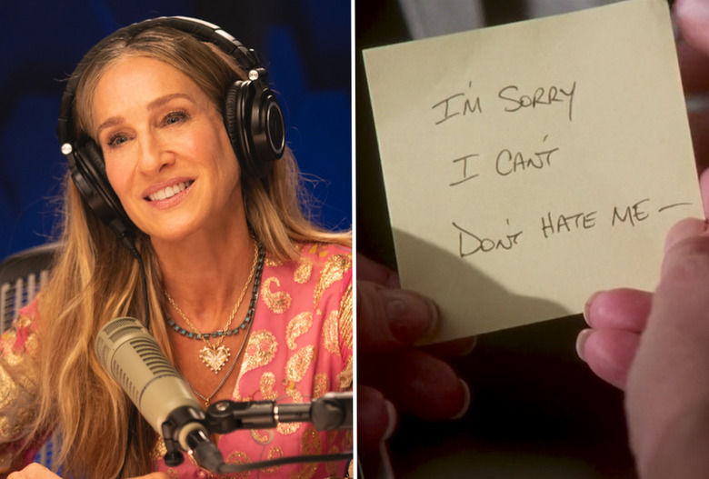 And Just Like That Carrie Break Up Post-It Note