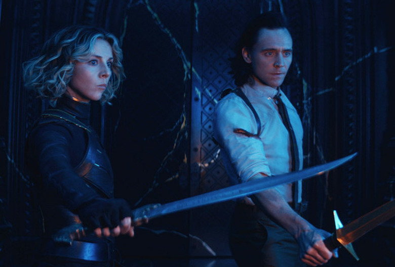 Sophia Di Martino and Tom Hiddleston in Loki