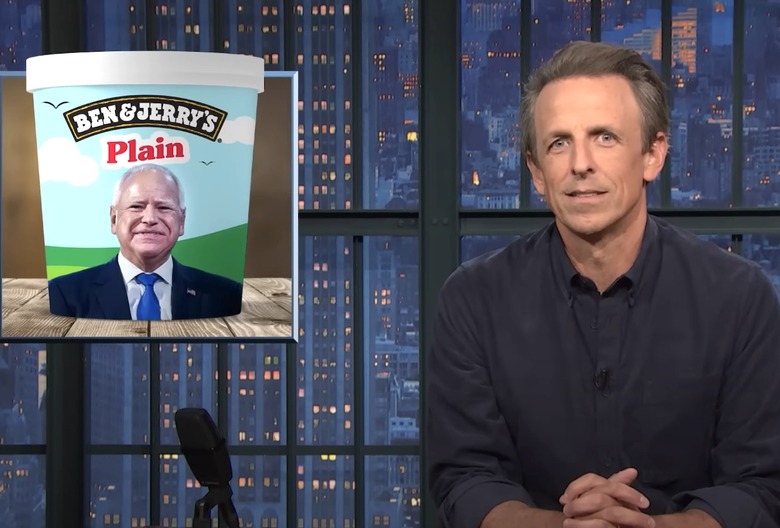late night with seth meyers ben and jerrys tim walz quote