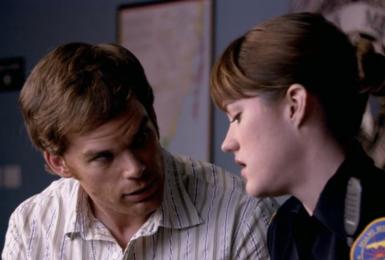 Michael C. Hall and Jennifer Carpenter in Dexter Season 1