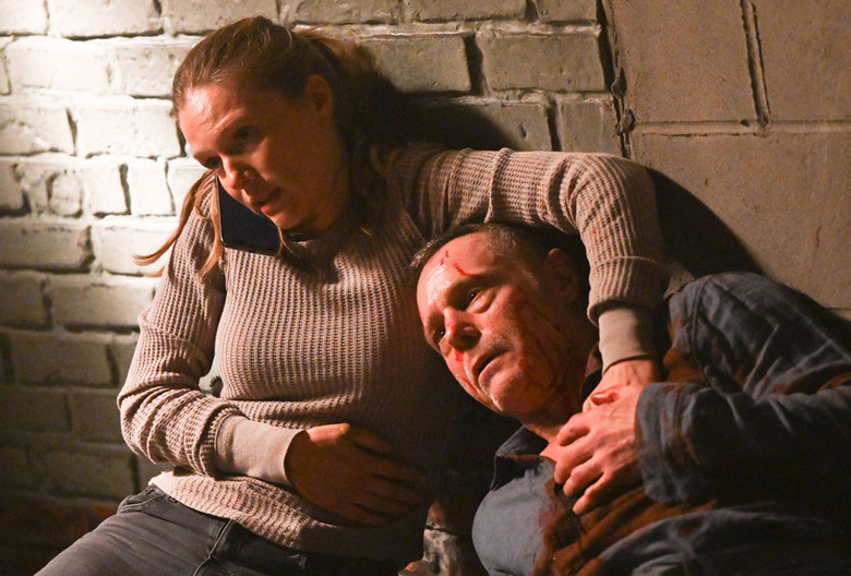 Jason Beghe and Tracy Spiridakos 