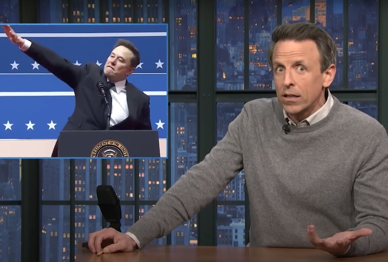 seth meyers elon musk nazi salute quote
