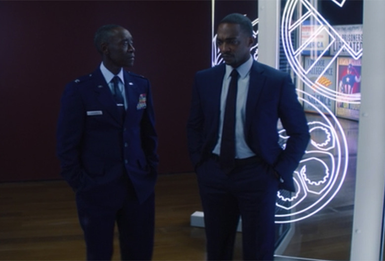 Don Cheadle and Anthony Mackie in The Falcon and the Winter Soldier