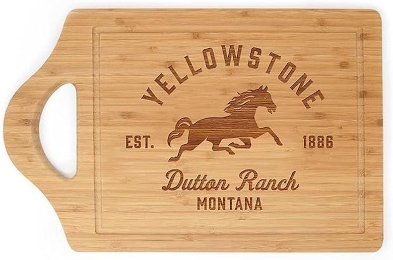 gifts for yellowstone fans - dutton ranch cutting board