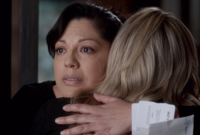 Case Closed (Season 12, Episode 24)
Following a bitter custody battle over daughter Sofia, Arizona shocked Callie — and us — by showing up at her ex’s doorstep, suggesting, “Let’s all be happy” and, in a way, foreshadowing their later reunion off screen.