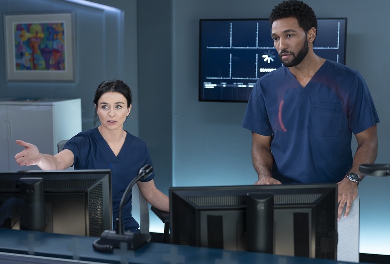 GREY’S ANATOMY - “Hit the Floor” - The aftermath of the convenience store shooting brings chaos to Grey Sloan. Ben hits a wall with his new emergency preparedness plan. Romantic tensions surface for Owen, while Amelia and Winston disagree over the surgical plan for a young patient. THURSDAY, MARCH 6 (10:01-11:00 p.m. EST) on ABC. (Disney/Christopher Willard) 
CATERINA SCORSONE, ANTHONY HILL