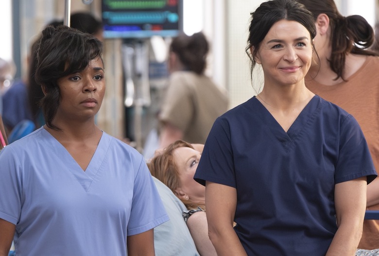 GREY’S ANATOMY - “Hit the Floor” - The aftermath of the convenience store shooting brings chaos to Grey Sloan. Ben hits a wall with his new emergency preparedness plan. Romantic tensions surface for Owen, while Amelia and Winston disagree over the surgical plan for a young patient. THURSDAY, MARCH 6 (10:01-11:00 p.m. EST) on ABC. (Disney/Tina Thorpe) 
ALEXIS FLOYD, CATERINA SCORSONE