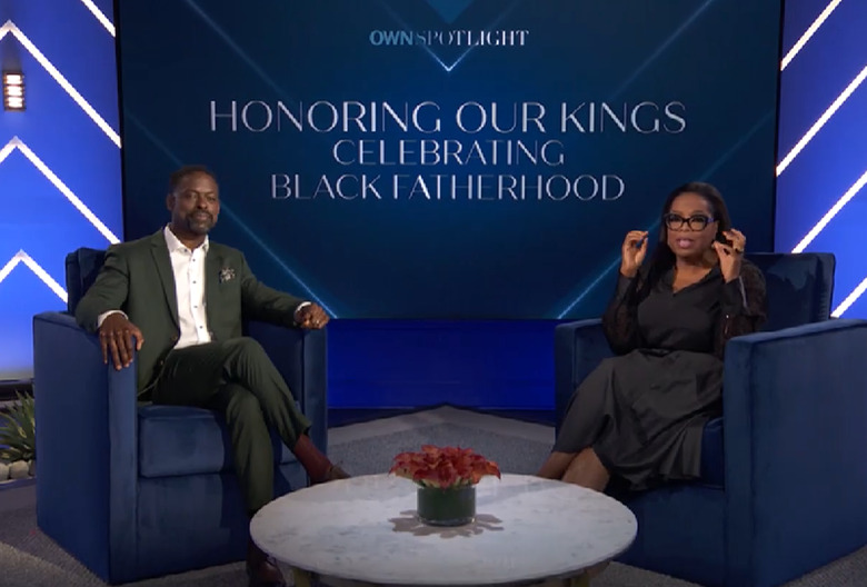 Sterling K. Brown with Oprah Winfrey