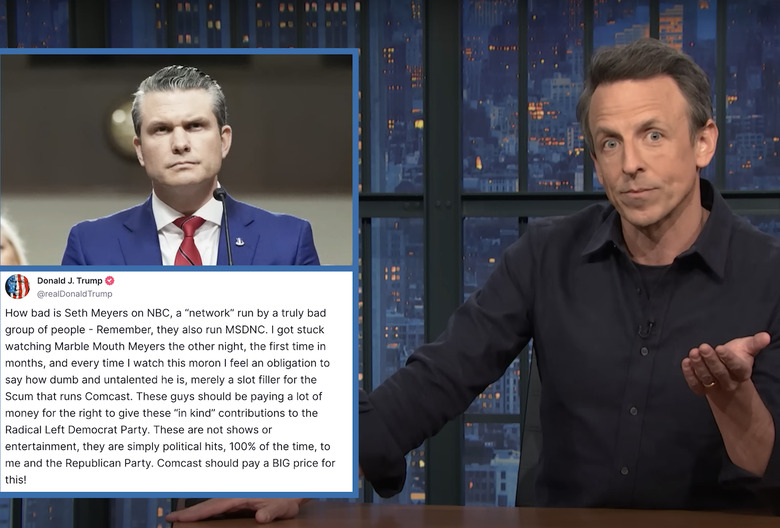 seth meyers donald trump truth social quote