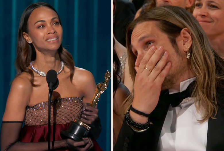 2025 Oscars Best and Worst Moments Zoe Saldana Husband Hair