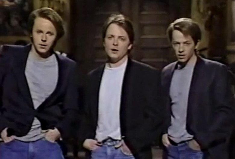 SNL Michael J. Fox Dana Carvey David Spade
