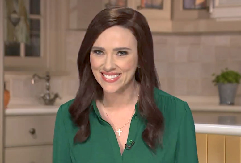 SNL Scarlett Johansson Katie Britt Video