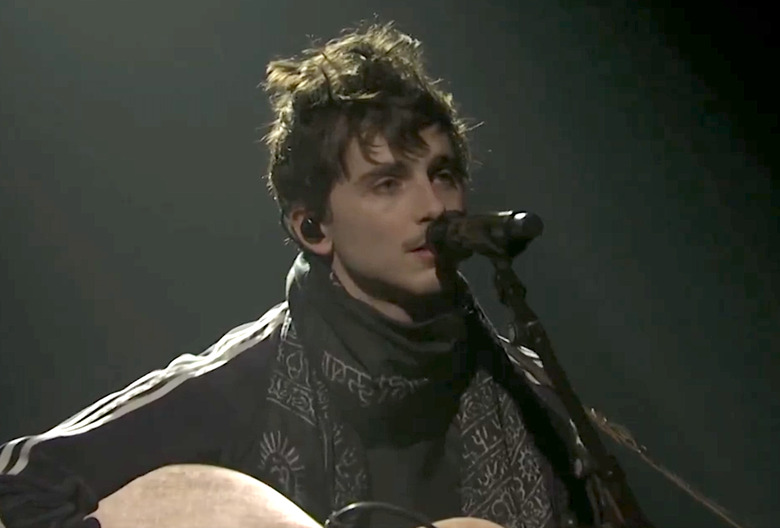 SNL Timothee Chalamet Sings Bob Dylan Songs Video