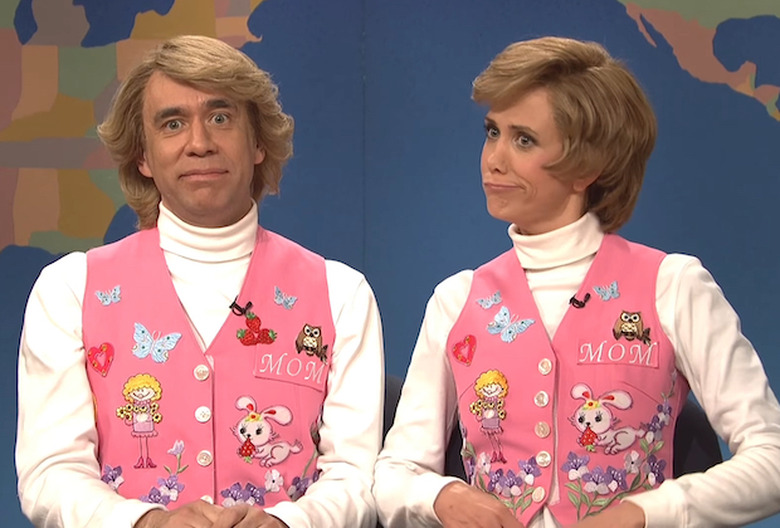 Fred Armisen and Kristen Wiig as Garth and Kat on SNL Weekend Update