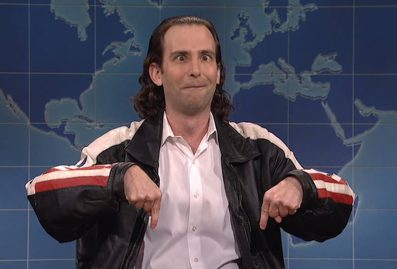 Kyle Mooney as Bruce Chandling on SNL weekend Update