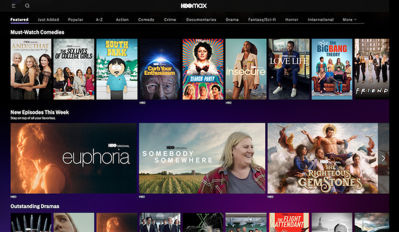 HBO Max Screen