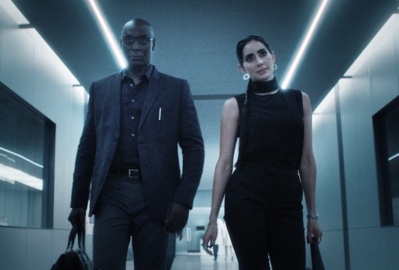 Lance Reddick and Paola Núñez in Resident Evil