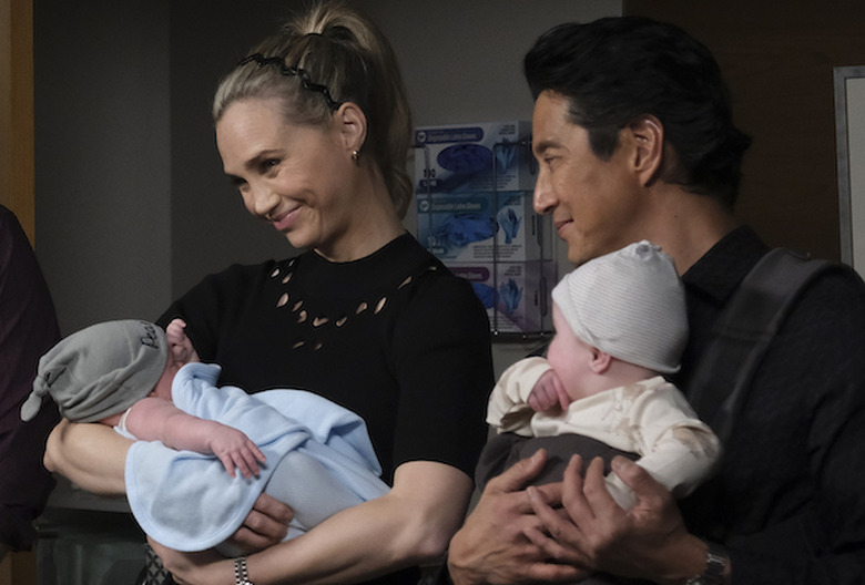 Fiona Gubelmann and Will Yun Lee as Morgan Reznick and Alex Park on ABC's The Good Doctor