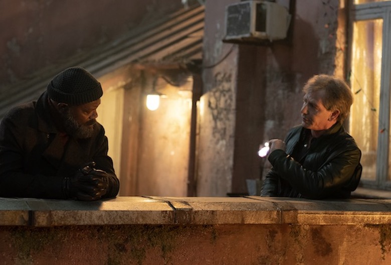 Samuel L. Jackson as Nick Fury and Ben Mendelsohn as Talos in Marvel Studios' SECRET INVASION