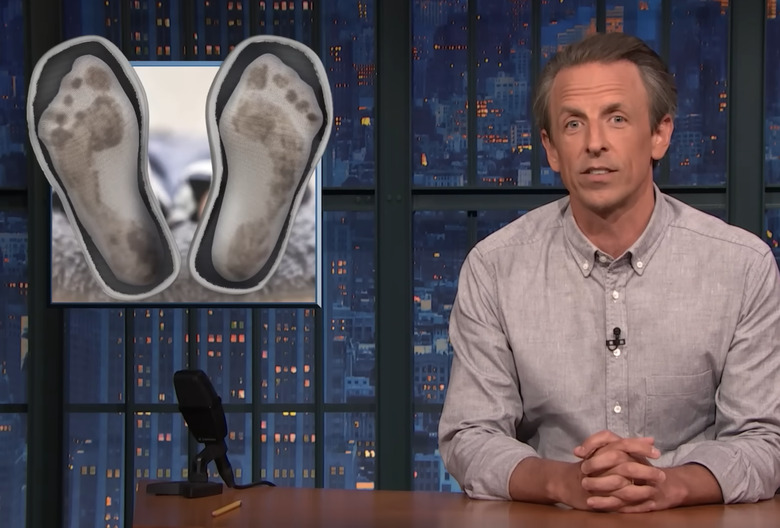 late night with seth meyers trump sneakers quote