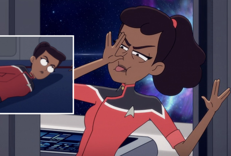 star trek lower decks vulcan salute quote