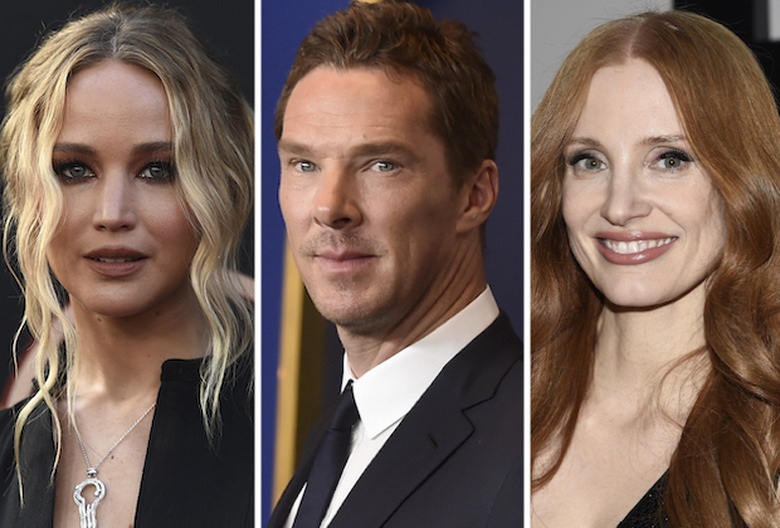 Jennifer Lawrence, Benedict Cumberbatch and Jessica Chastain