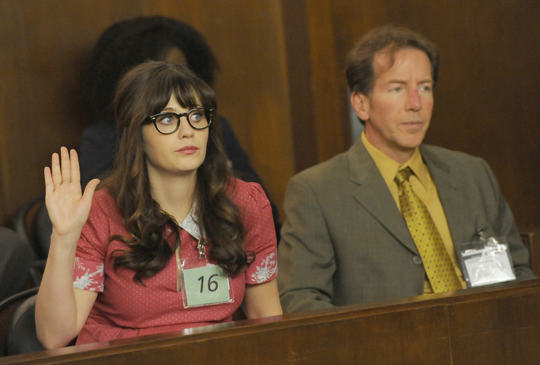 new girl jury duty deschanel pregnant