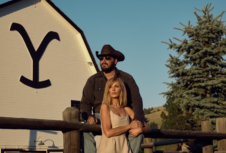 L-R: Cole Hauser as Rip Wheeler and Kelly Reilly as Beth Dutton on episode 513 of Paramount Network's Yellowstone