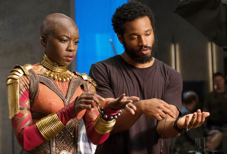 Ryan Coogler with Danai Gurira on ‘Black Panther’ set