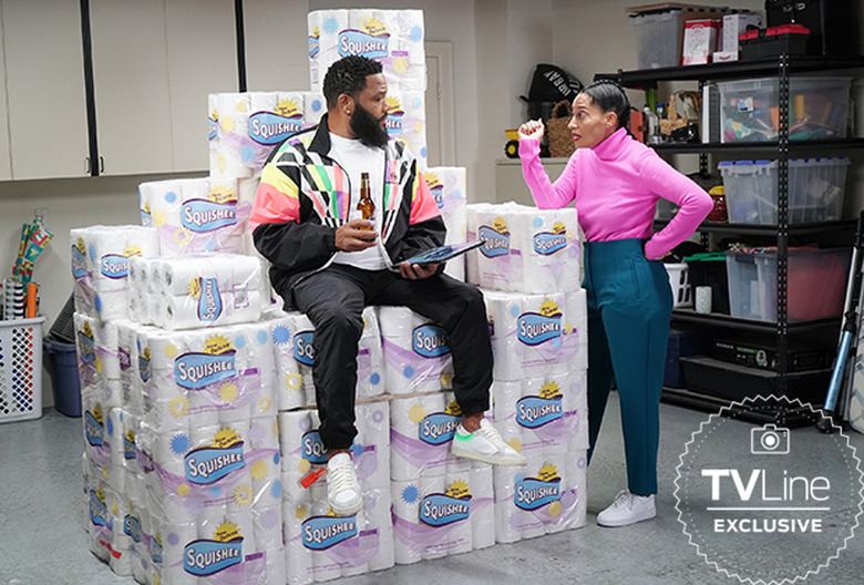 blackish season 7 episode 9 photo dre toilet paper